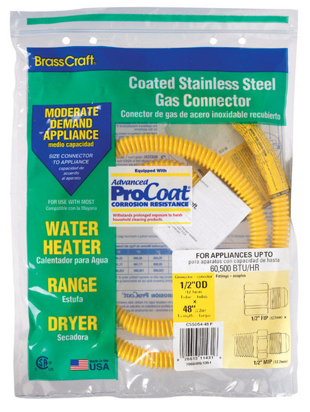 GAS CNNCTR 1/2FXM 48