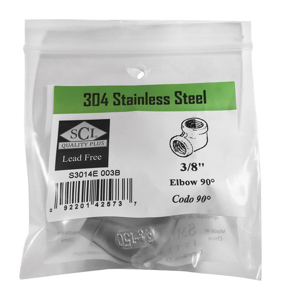 FEMALE ELBOW 90 3/8 SS