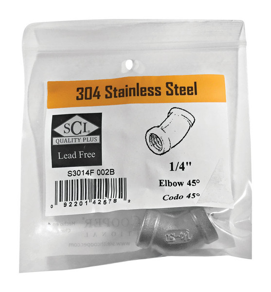 FEMALE ELBOW 45 1/4 SS