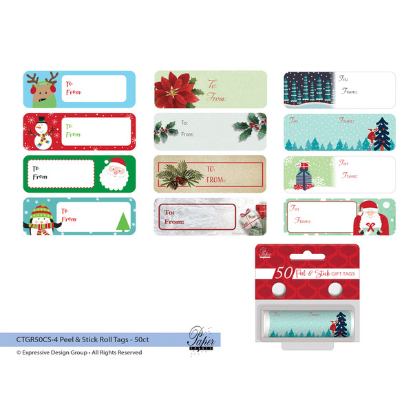 GIFT TAG PEEL/STICK 50CT