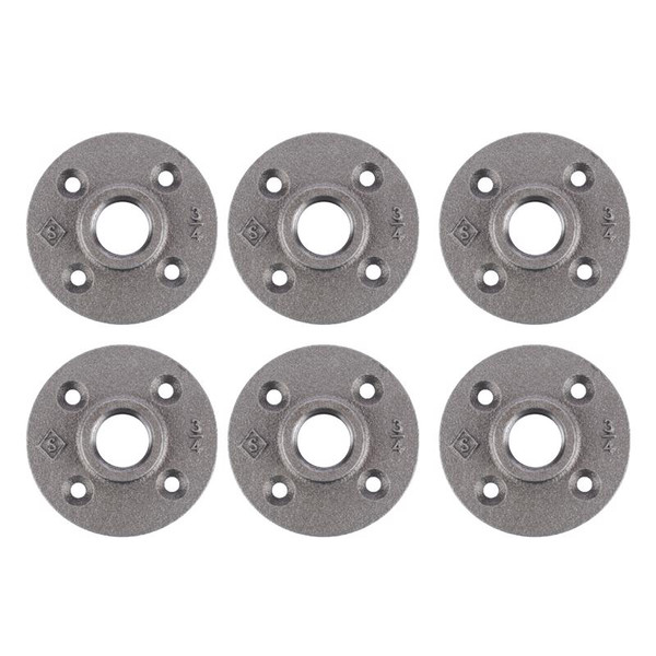FLANGE BLK IRON 3/4 6PK