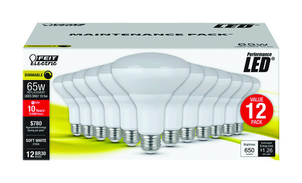 LED BR30 E26 SE 65W 12PK