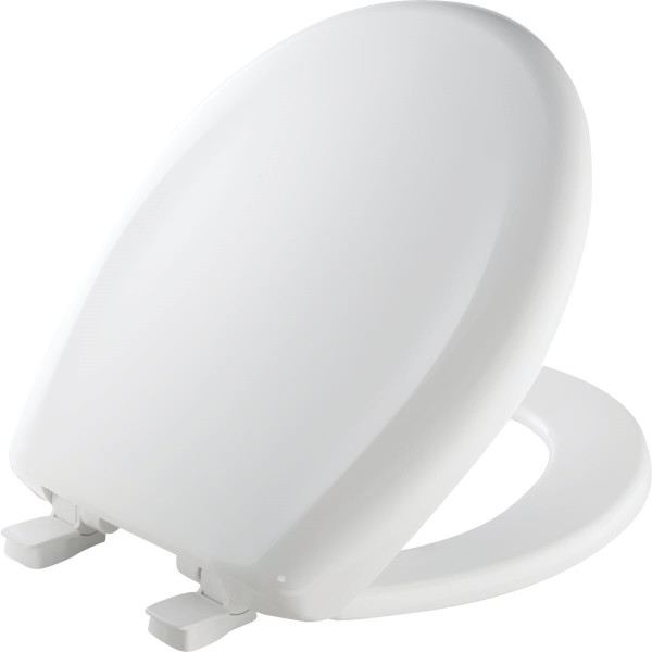 TLT SEAT RND PLST WHT Bemis Slow Close Round White Plastic Toilet Seat