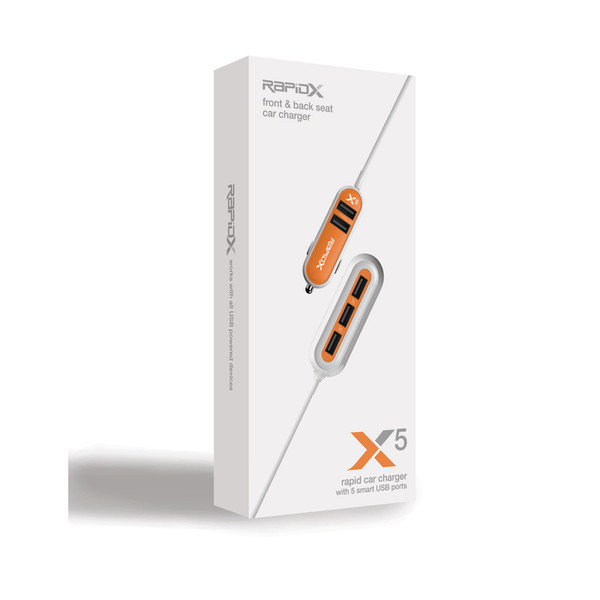 RAPIDX X5 WHT/ORNG 5USB