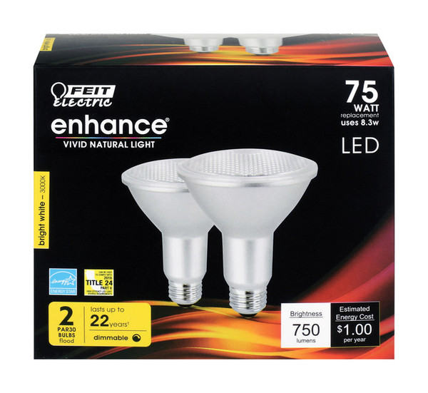 LED PAR30 E26 BW 75W 2PK
