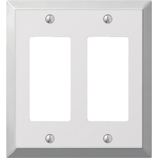 WALLPLT 2RCKR/GFCI PC