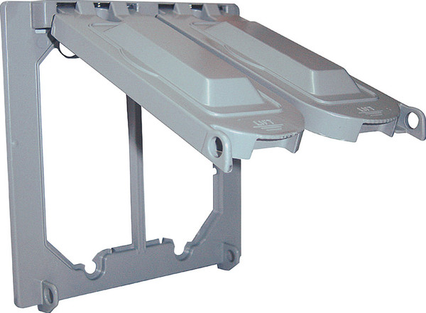 2G MULTI-USE CVR GRY Sigma Engineered Solutions Square Plastic 2 gang Universal Cover