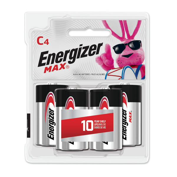 BATTERY ALKALINE C 4PK Energizer Max C Alkaline Batteries 4 pk Carded
