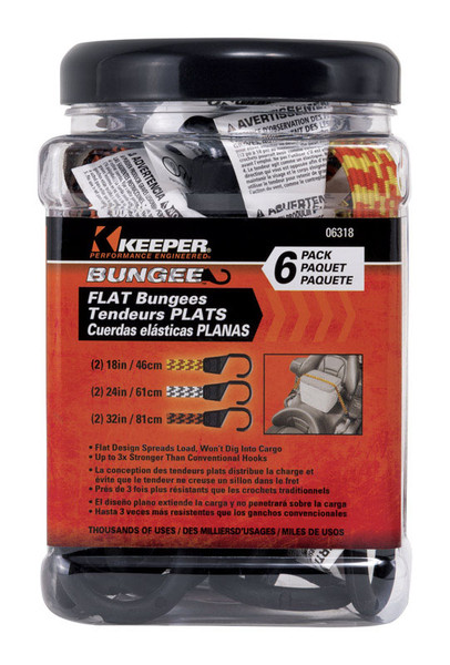 BUNGEE CORD FLAT 6PK