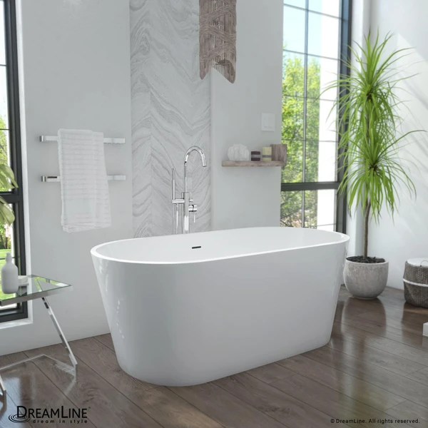 DreamLine Enigma 59" Freestanding Acrylic Bathtub BT60X2960C06 Oil Rubbed Bronze Drain