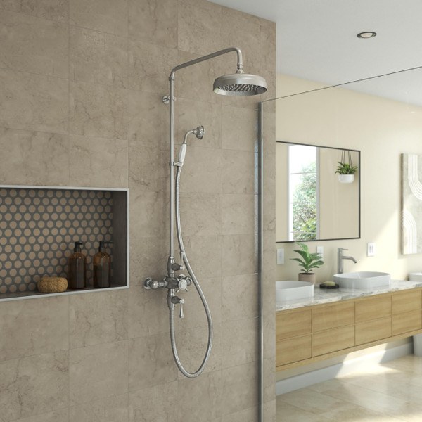 DreamLine Abbey FSAB102260X04 Thermostatic Shower Faucet Set 10x22 Brushed Nickel