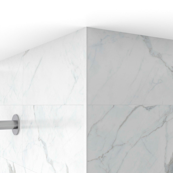 DreamLine Epiphany Edge Trim 94 in. Marble Glacier Stone Plastic Composite