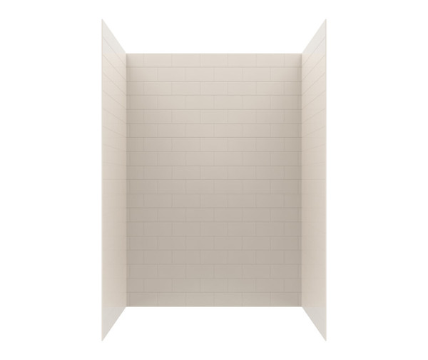 Swanstone Metro Subway Tile Glue-Up Bathtub and Shower Wall Kit, 32 x 50 x 72, Bisque