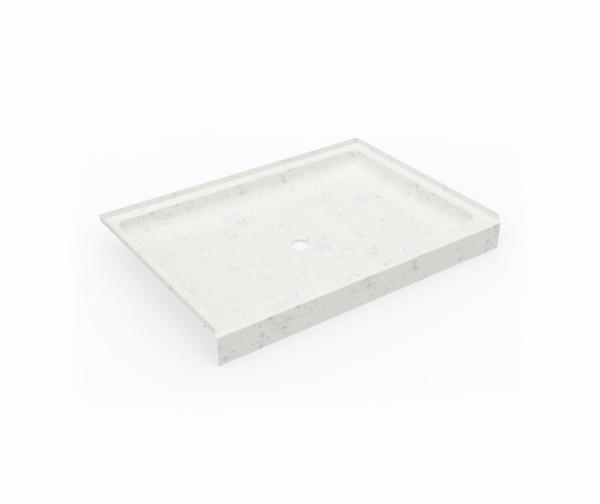 Swanstone SS-3448 34 x 48 Alcove Shower Pan with Center Drain, Carrara