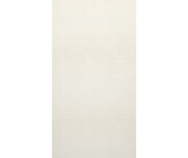 Swanstone Traditional Subway Tile Glue-Up Bathtub & Shower Wall Panel, 50x96, Tahiti White