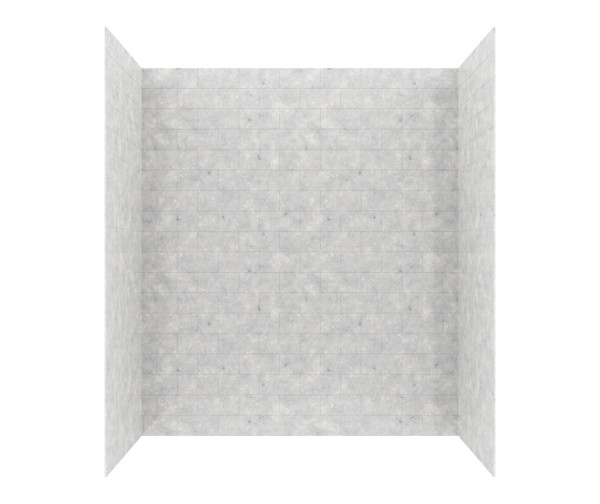 Swanstone Metro Subway Tile Glue Up Tub Wall Kit 34 x 62 x 72 Ice