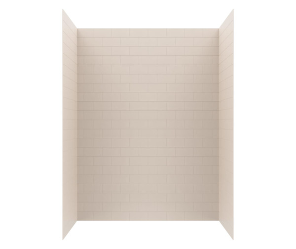 Swanstone Metro Subway Tile Glue-Up Bathtub & Shower Wall Kit 32x62x84 Tahiti White
