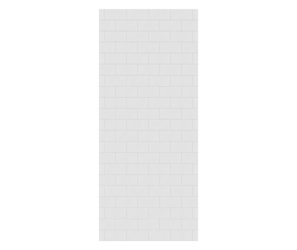 Swanstone Metro Subway Tile Glue-Up Bathtub & Shower Single Wall Panel, 34 x 84, White