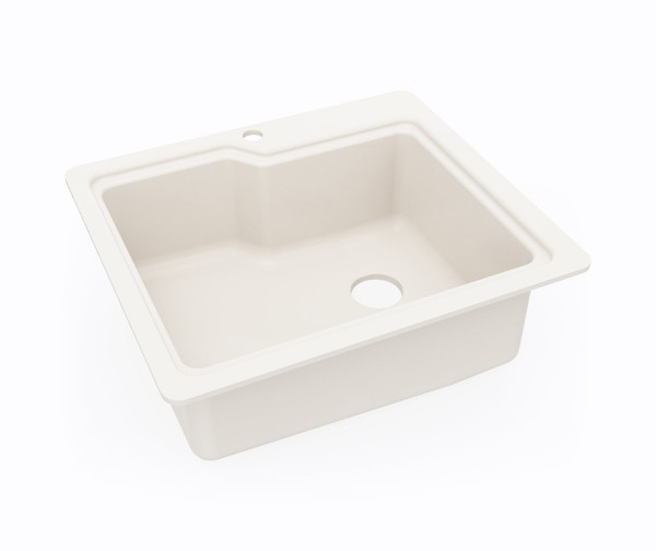 Swanstone KSSB-2522 22 x 25 Dual Mount Single Bowl Sink in Bisque
