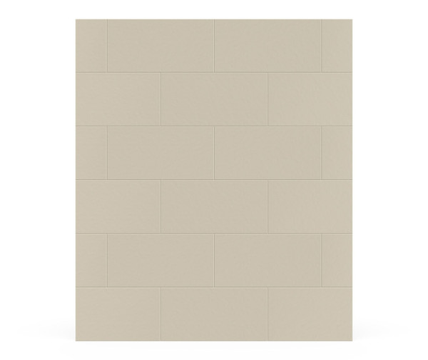 Swanstone Traditional Subway Tile Glue-Up Bathtub and Shower Wall Panel, 50 x 72, Coastal Sands