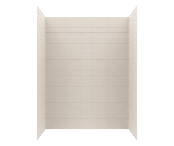 Swanstone Metro Subway Tile Glue Up Bathtub and Shower Wall Kit 32x62x84 Bisque