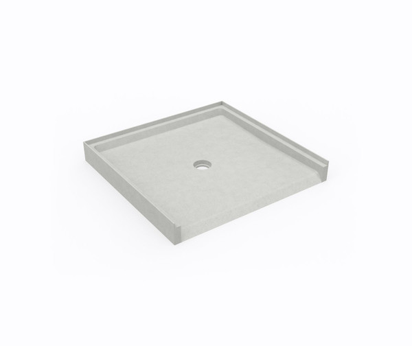 Swanstone STS-3738 37 x 38 Alcove Shower Pan with Center Drain, Birch