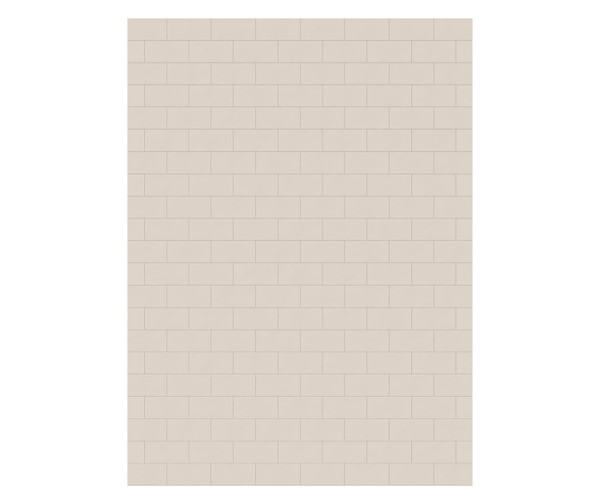 Swanstone Metro Subway Tile Glue Up Bathtub and Shower Single Wall Panel 62x84 Tahiti White