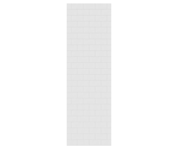 Swanstone Metro Subway Tile 32 x 96 Glue-Up Bathtub & Shower Wall Panel, White