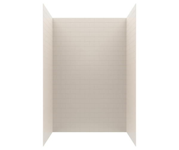 Swanstone Metro Subway Tile Glue-Up Shower Wall Kit 42x62x96 Bisque