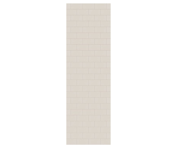 Swanstone Metro Subway Tile 32 x 96 Glue-Up Bathtub and Shower Wall Panel, Bisque