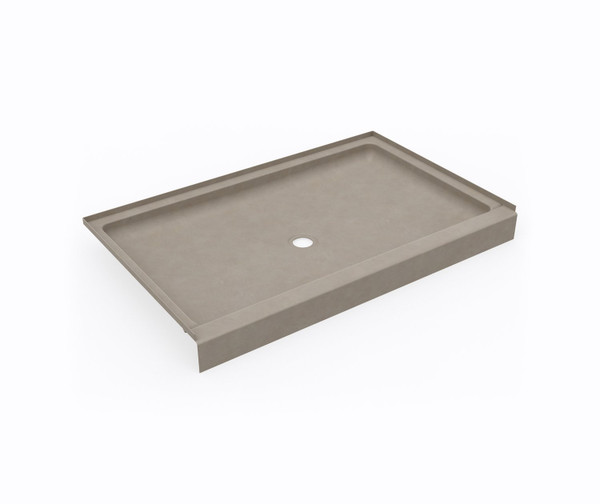 Swanstone SS-3454 34 x 54 Alcove Shower Pan with Center Drain, Limestone