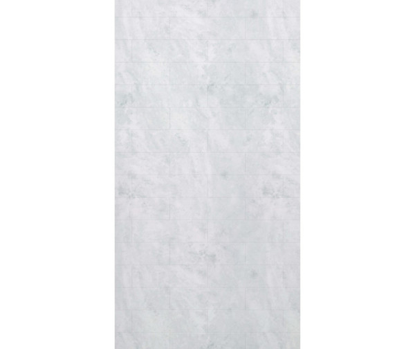 Swanstone Modern Subway Tile 50 x 96 Glue-Up Bathtub Shower Wall Panel Ice