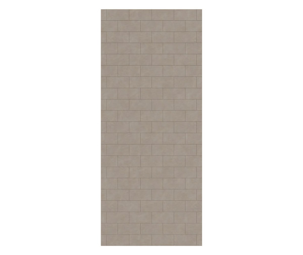 Swanstone Metro Subway Tile Glue-Up Bathtub & Shower Wall Panel, 38 x 84, Limestone
