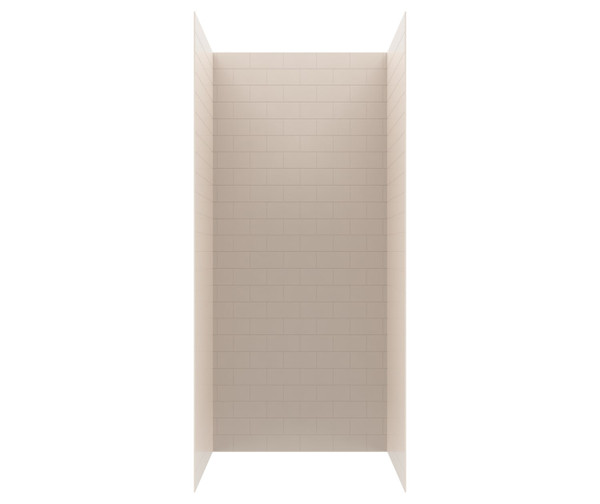 Swanstone Metro Subway Tile Glue-Up Shower Wall Kit 34 x 42 x 96 Tahiti White