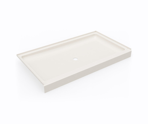 Swanstone SS-3460 34 x 60 Alcove Shower Pan with Center Drain, Bisque