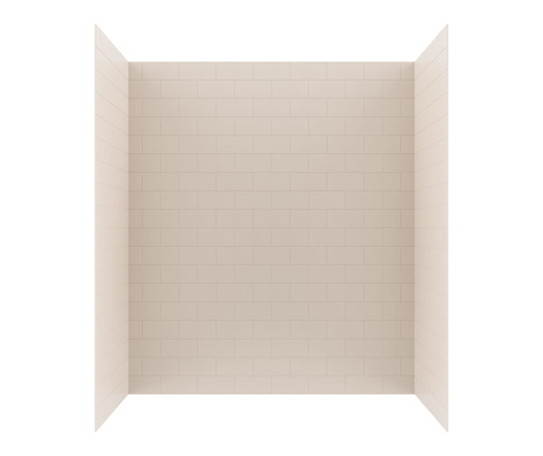 Swanstone Metro Subway Tile Glue Up Tub Wall Kit 34 x 62 x 72 Tahiti White