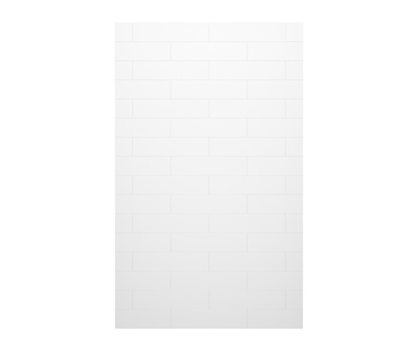 Swanstone Modern Subway Tile Glue-Up Bathtub & Shower Wall Panel 62 x 72 White