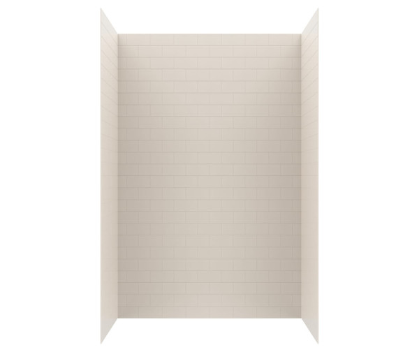 Swanstone Metro Subway Tile Glue-Up Bathtub and Shower Wall Kit 34x62x96 Bisque