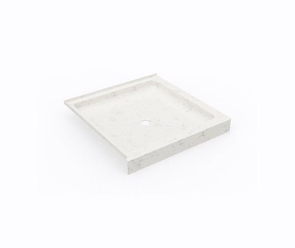 Swanstone 36 x 36 Corner Shower Pan with Center Drain, Carrara