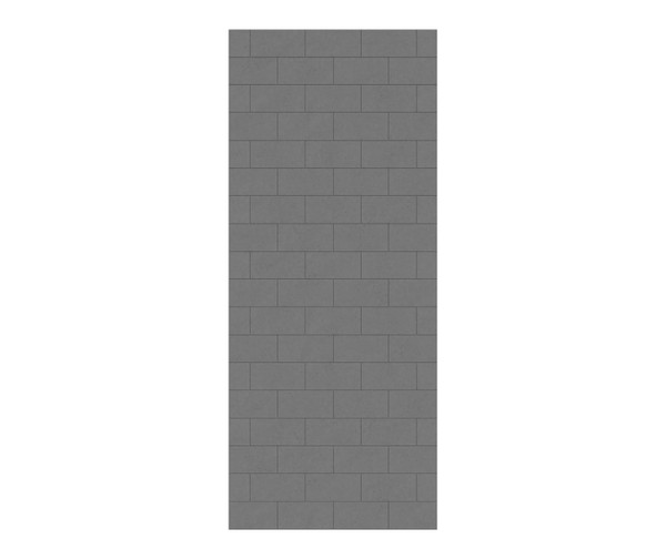 Swanstone Metro Subway Tile 32 x 72 Glue-Up Bathtub and Shower Wall Panel, Ash Gray