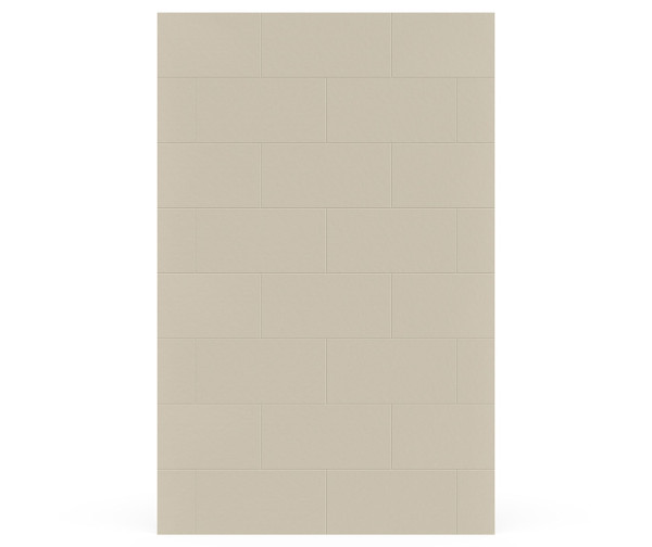 Swanstone Traditional Subway Tile Glue-Up Bathtub Shower Single Wall Panel 62x84 Coastal Sands