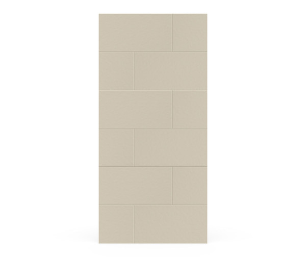 Swanstone Traditional Subway Tile Glue-Up Bathtub and Shower Wall Panel 34 x 72 Coastal Sands