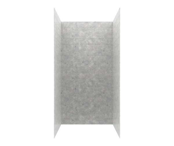 Swanstone Metro Subway Tile Glue-Up Bathtub & Shower Wall Kit 36x36x72 Ice