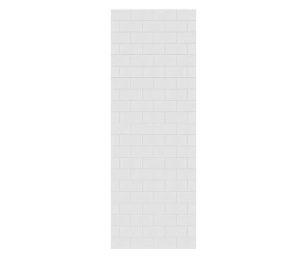 Swanstone Metro Subway Tile 30 x 84 Glue-Up Bathtub & Shower Wall Panel, White