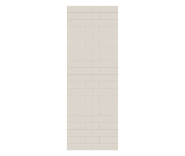 Swanstone Metro Subway Tile 30 x 84 Glue-Up Bathtub Shower Wall Panel, Bisque