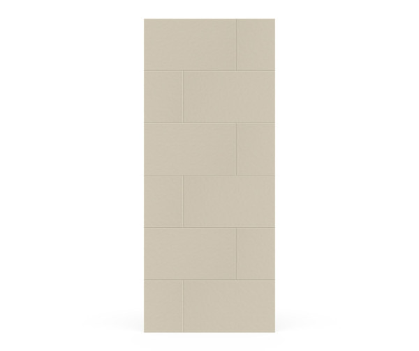 Swanstone Traditional Subway Tile Glue-Up Bathtub & Shower Wall Panel 30x72 Coastal Sands