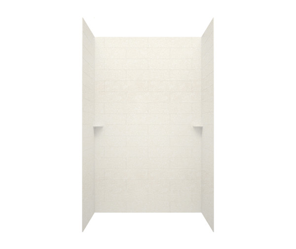 Swanstone Modern Subway Tile Glue-Up Tub Wall Kit 32x62x72 Tahiti White