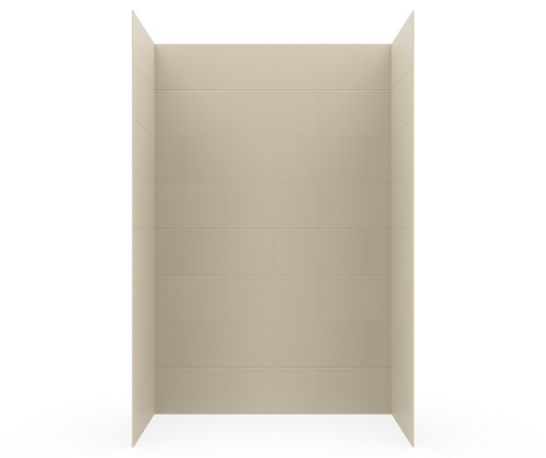 Swanstone Traditional Subway Tile Glue-Up Shower Wall Kit 30x62x96 Coastal Sands