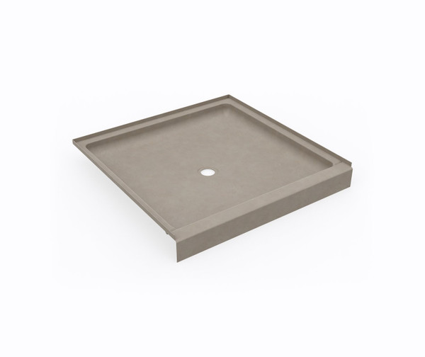 Swanstone SS-4242 42x42 Alcove Shower Pan with Center Drain, Limestone
