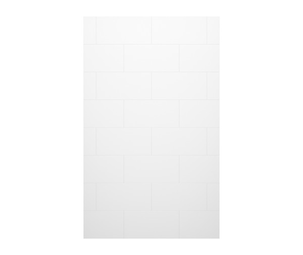 Swanstone Traditional Subway Tile Glue-Up Bathtub Shower Wall Panel 62 x 72 White